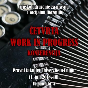 Četvrta Work in Progress konferencija Srpskog udruženja za pravnu i socijalnu filozofiju