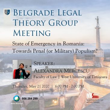 Alexandra Mercescu, State of Emergency in Romania: Towards Penal (or Military) Populism?