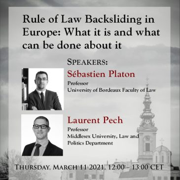 Rule of Law Backsliding in Europe: What it is and what Can be done about it