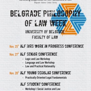 Call for 4th ALF Philosophy of Law Week